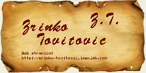 Zrinko Tovitović vizit kartica